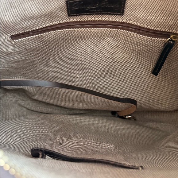 Vintage Navy Blue Dooney & Bourke Florentine Leather Teardrop Bag - Picture 7 of 10